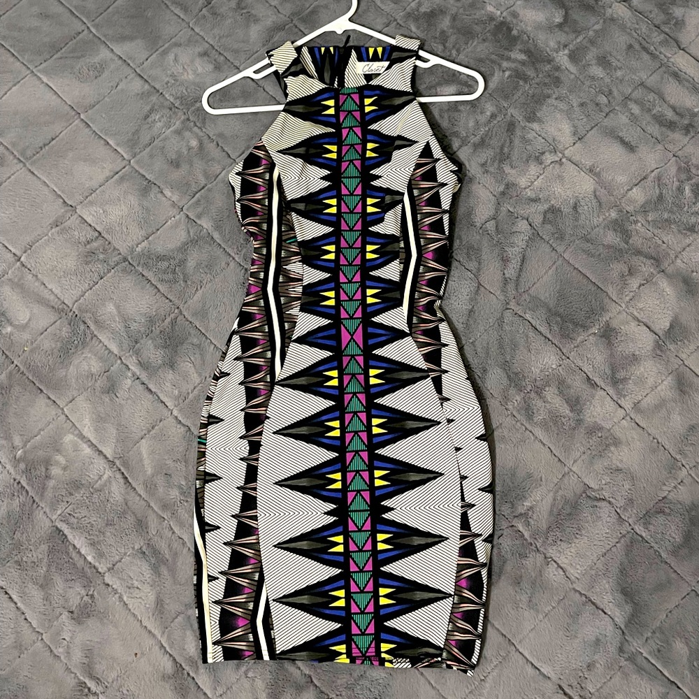Bodycon dress with pattern